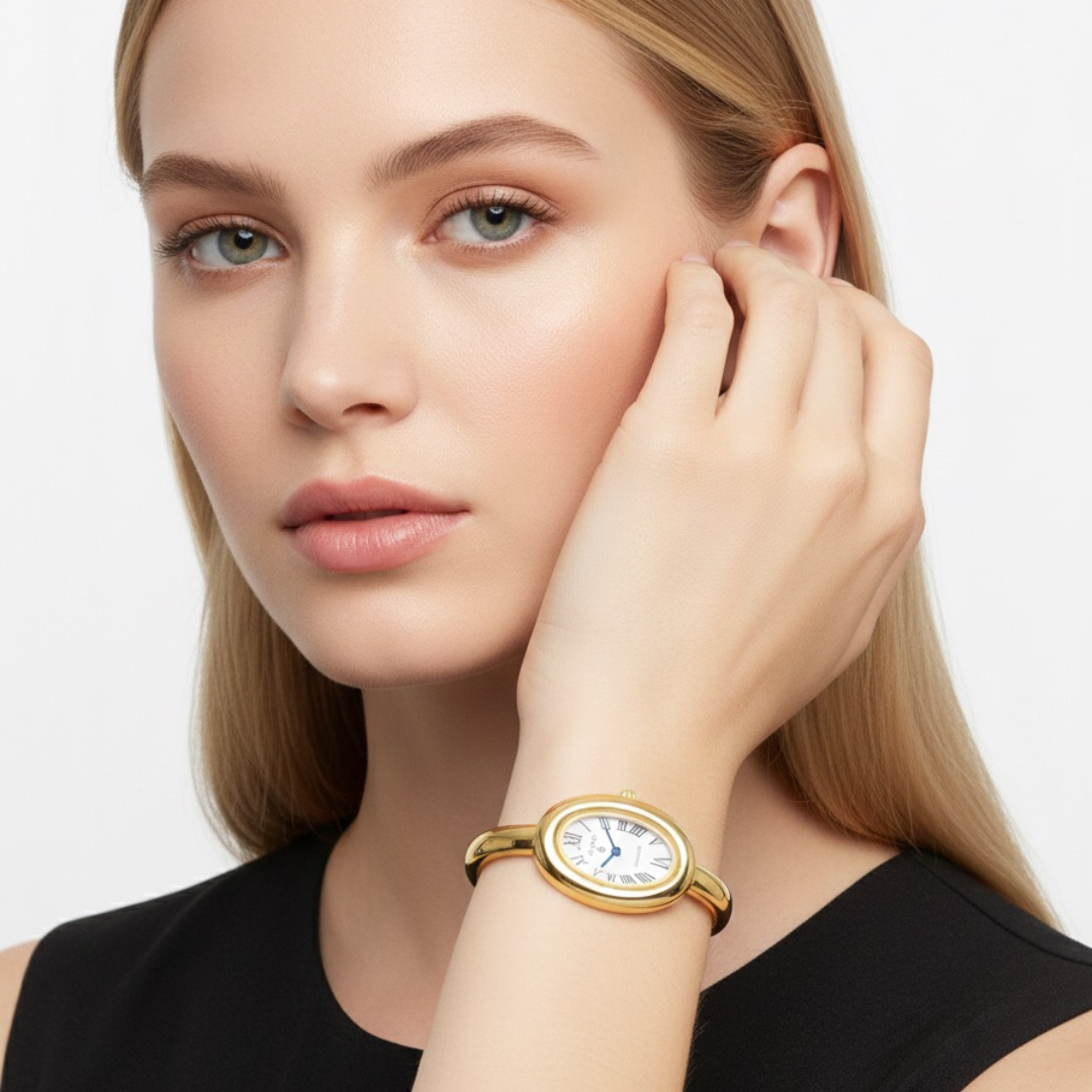 Petite Vintage Lux — Relógio Feminino de Luxo com Design Clássico, Pulseira em Aço Estilizado e Movimento Quartzo